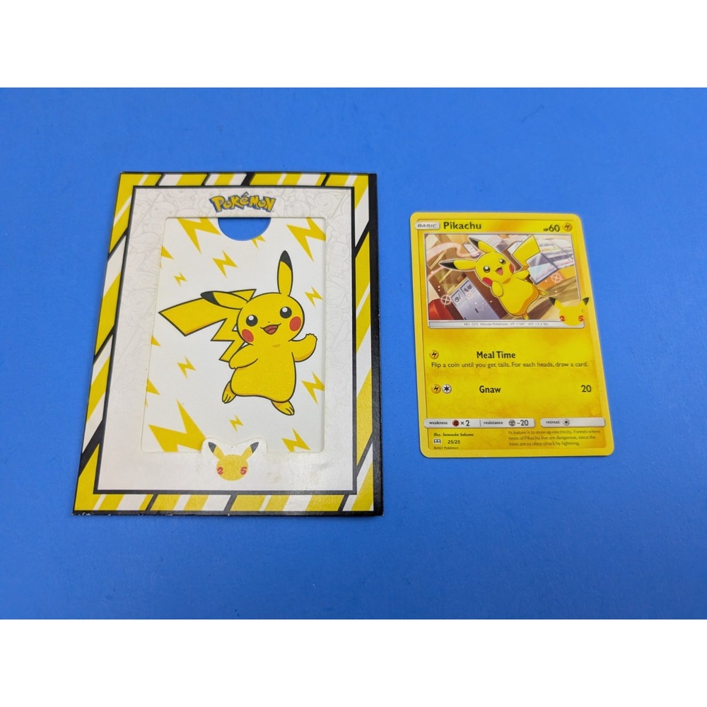 2021 Pokemon McDonalds 25th Anniversary Pikachu Non Holo Card 25/25
